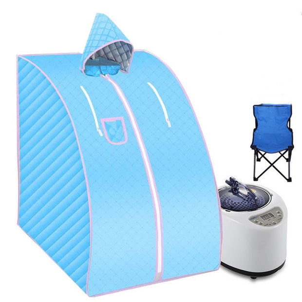 Portable Home Sauna 1000W (with Folding Chair)