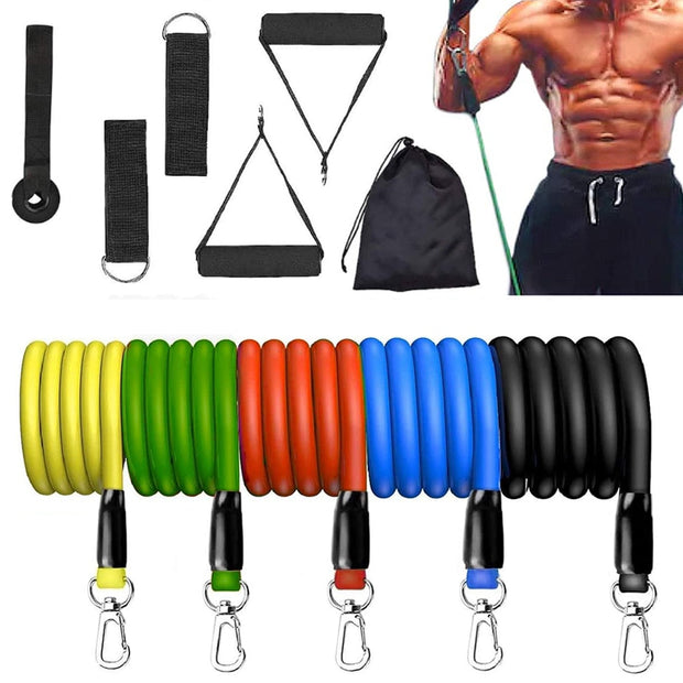Exercise Resistance Bands Set (Up to 115 lbs)